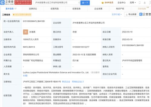 瀘州老窖跨界布局 億元級(jí)博士后科創(chuàng)公司揭牌，劍指人工智能軟件新賽道